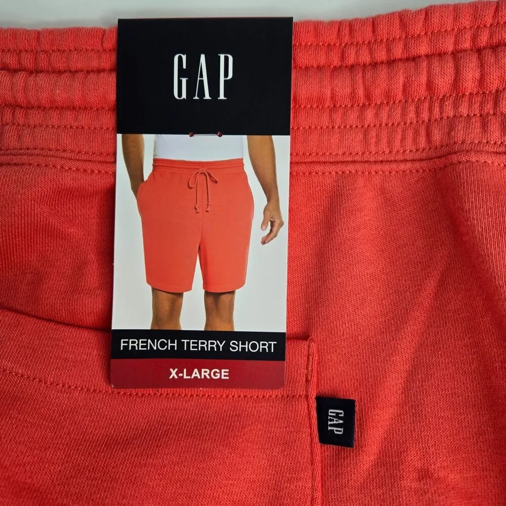 GAP Shorts Red French Terry Knit Soft Sweatpants Men Size Extra Large XL NEW NWT